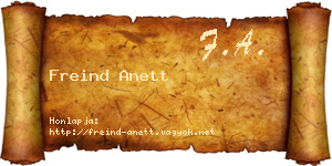 Freind Anett névjegykártya